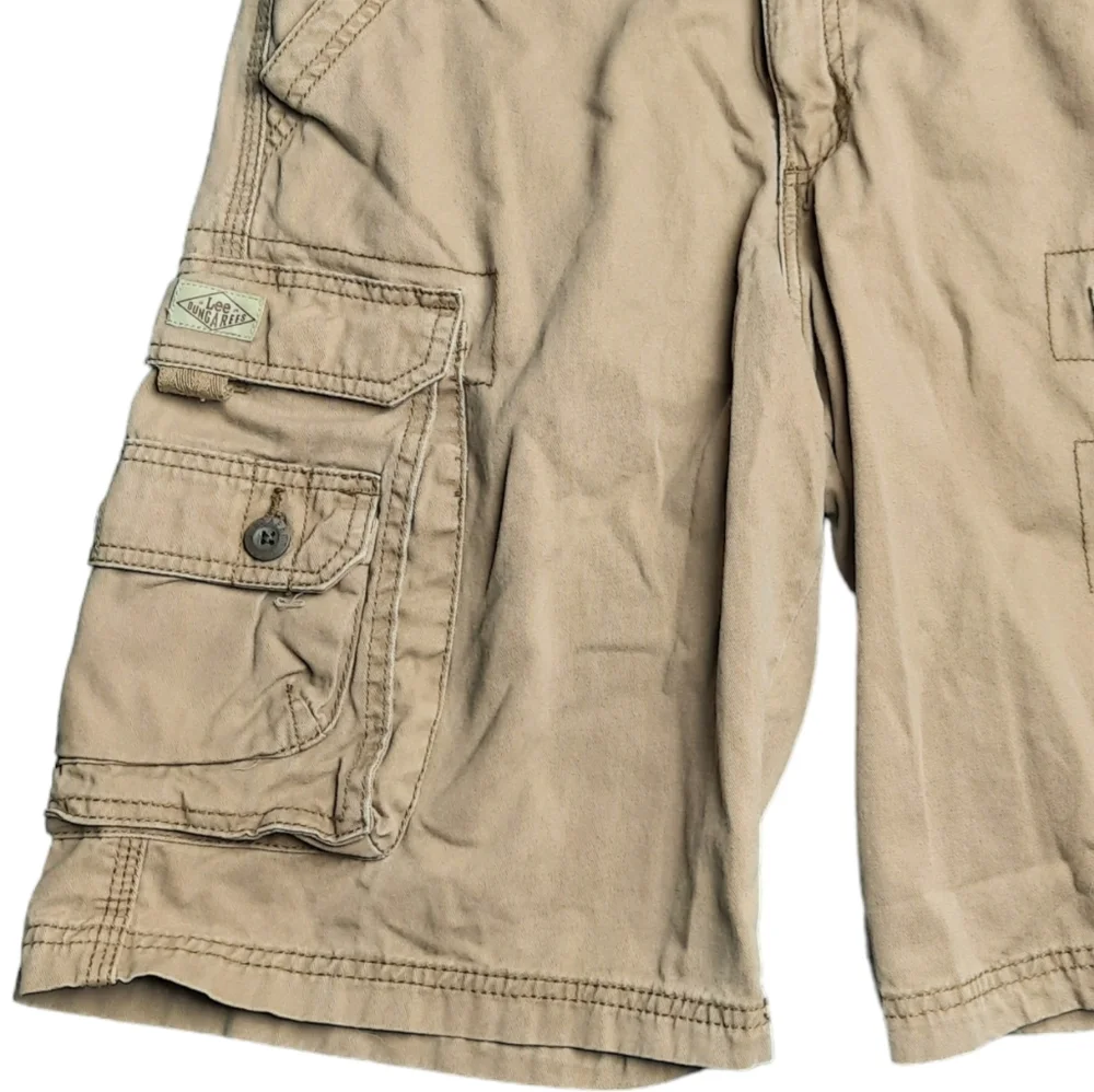 Lee Dungarees Cotton Khaki Cargo Shorts SZ 30
